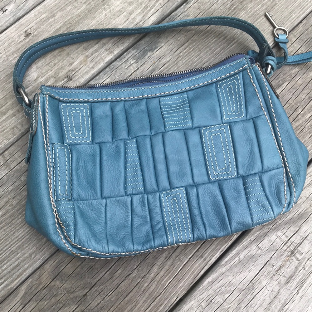 Funky patchwork FOSSIL with key FOB